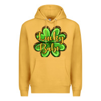 Mustard St. Patrick's Lucky babe Premium Hoodie - OliviaCreatesArt