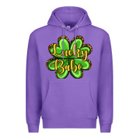 Purple St. Patrick's Lucky babe Premium Hoodie - OliviaCreatesArt