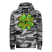 Slate Camo St. Patrick's Lucky babe Premium Hoodie - OliviaCreatesArt