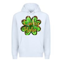 White St. Patrick's Lucky babe Premium Hoodie - OliviaCreatesArt