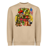 Mushroom Christmas army gnomes truck 4th of july Heavyweight Sweatshirt - HowdyJamesFarm