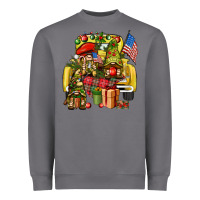 Storm Christmas army gnomes truck 4th of july Heavyweight Sweatshirt - HowdyJamesFarm