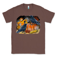 Chestnut Fall Background With Crow Classic Tee - LillyAllenDesigns