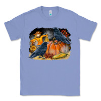Colony Blue Fall Background With Crow Classic Tee - LillyAllenDesigns