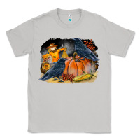 Moon Dust Fall Background With Crow Classic Tee - LillyAllenDesigns