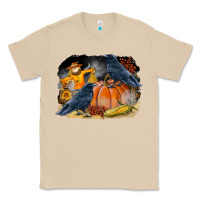 Mushroom Fall Background With Crow Classic Tee - LillyAllenDesigns