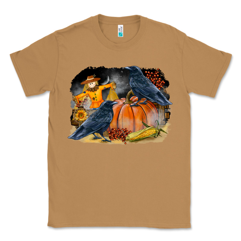 Fall Background With Crow Classic Tee by LillyAllenDesigns | Teevron