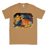 Toasted Coconut Fall Background With Crow Classic Tee - LillyAllenDesigns