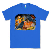 True Royal Fall Background With Crow Classic Tee - LillyAllenDesigns