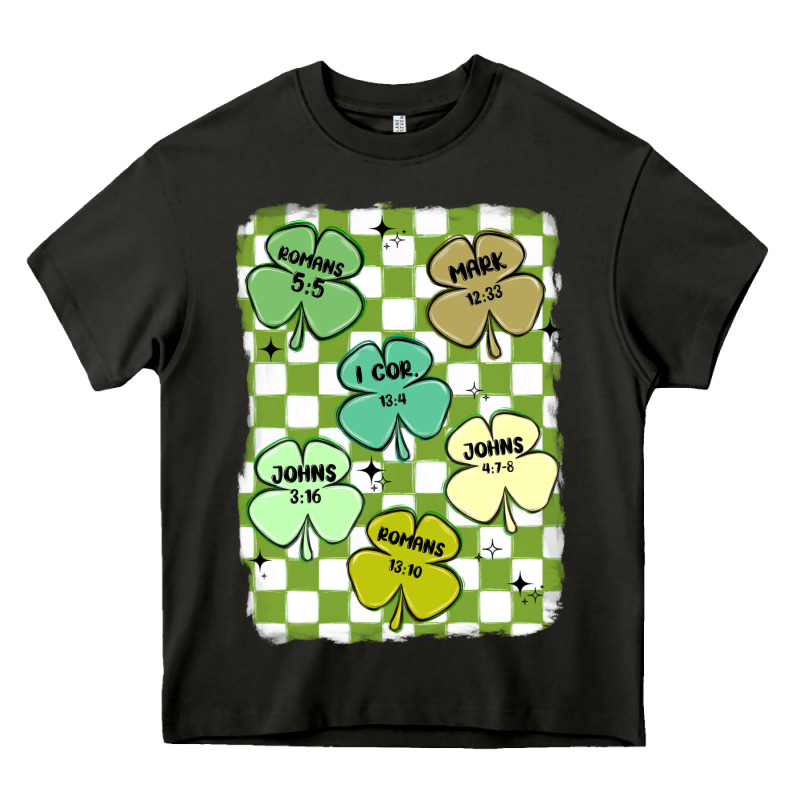 Shamrock Religious Heavy Core Tee by MaliasSmallBusiness | Teevron