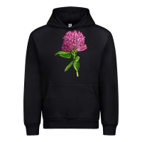 Black Red Clover Illustrations Urban Hoodie - LillyAllenDesigns