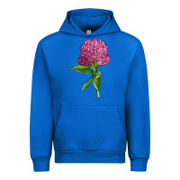 Cobalt Red Clover Illustrations Urban Hoodie - LillyAllenDesigns
