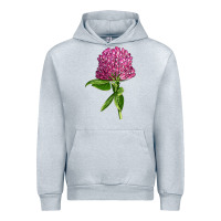 Heather Grey Red Clover Illustrations Urban Hoodie - LillyAllenDesigns