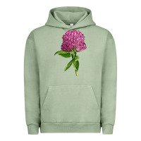 Pigment Oil Green Red Clover Illustrations Urban Hoodie - LillyAllenDesigns