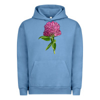 Pigment Pebble Blue Red Clover Illustrations Urban Hoodie - LillyAllenDesigns