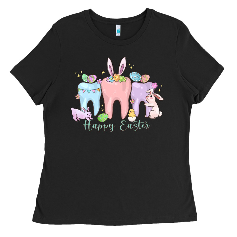 Happy Easter Teeth Ladies Tee by MaliasSmallBusiness | Teevron