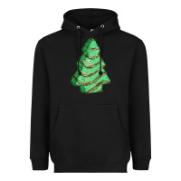 Black green christmas cake Heavyweight Hoodie - FaDigitalArtStudio