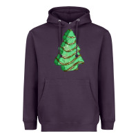 Plum green christmas cake Heavyweight Hoodie - FaDigitalArtStudio