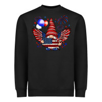 Black Gnome with 4th Of July elements Heavyweight Sweatshirt - HowdyJamesFarm