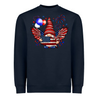 Navy Gnome with 4th Of July elements Heavyweight Sweatshirt - HowdyJamesFarm
