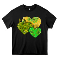 Black st patricks day hearts Heavy Core Tee - AdoDesignShop