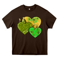 Chocolate Brown st patricks day hearts Heavy Core Tee - AdoDesignShop