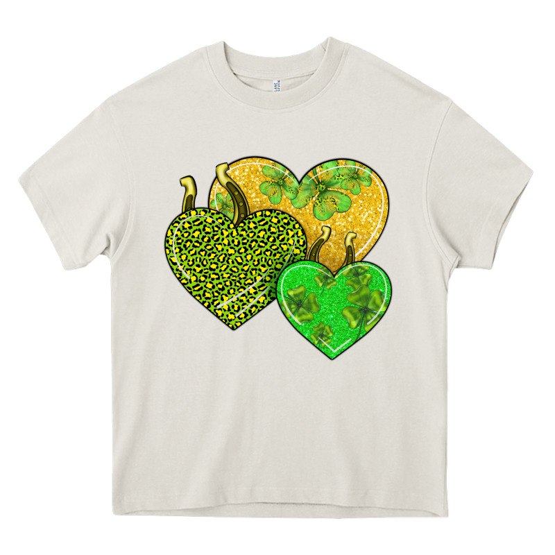 St Patricks Day Hearts Heavy Core Tee by AdoDesignShop | Teevron