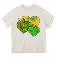 Cream st patricks day hearts Heavy Core Tee - AdoDesignShop