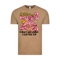 Vintage Coffee birthday queen i dont get older i level up Vintage Tee - Artiststas