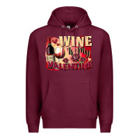 Burgundy Wine is my Valentine's Day Premium Hoodie - FaDigitalArtStudio
