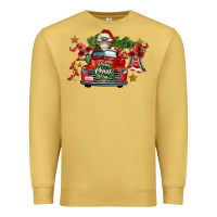 Antique Gold merry christmas truck gnomies Premium Sweatshirt - FaDigitalArtStudio