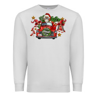 Dove Grey merry christmas truck gnomies Premium Sweatshirt - FaDigitalArtStudio