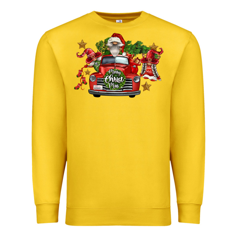 Merry Christmas Truck Gnomies Premium Sweatshirt by FaDigitalArtStudio | Teevron