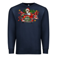 Navy merry christmas truck gnomies Premium Sweatshirt - FaDigitalArtStudio