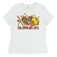 White rub some dirt on it softball Ladies Tee - MaliasSmallBusiness