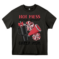Asphalt hot mess always stressed cheer mom Heavy Core Tee - MaliasSmallBusiness