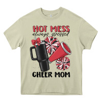 Mossy hot mess always stressed cheer mom Heavy Core Tee - MaliasSmallBusiness