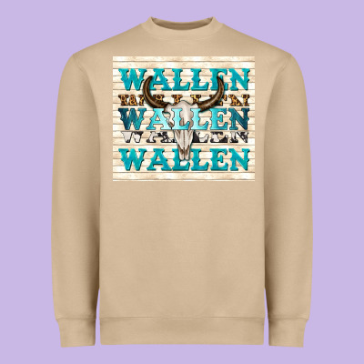 Wallen With Bull Skull Heavyweight Sweatshirt Designed By Tumblerdesignbyshophia