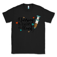 Black nursing i̇s a work of heart Classic Tee - JahusDesignShop