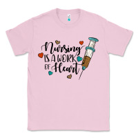 Bubblegum Pink nursing i̇s a work of heart Classic Tee - JahusDesignShop