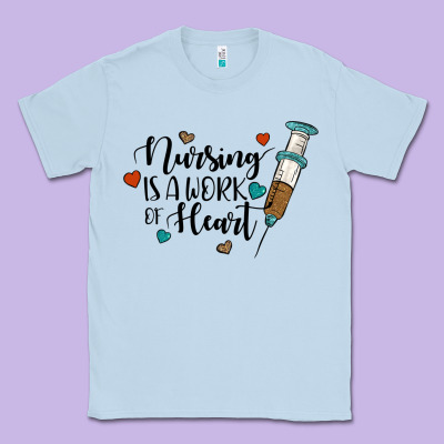 Nursing İs A Work Of Heart Classic Tee Designed By Jahusdesignshop