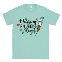 Seafoam nursing i̇s a work of heart Classic Tee - JahusDesignShop