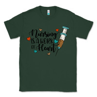 Sports Green nursing i̇s a work of heart Classic Tee - JahusDesignShop