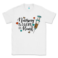 White nursing i̇s a work of heart Classic Tee - JahusDesignShop