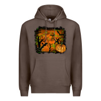 Coffee Halloween Background Premium Hoodie - RanaPortraitStore