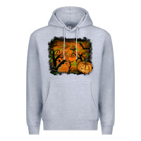 Heather Grey Halloween Background Premium Hoodie - RanaPortraitStore