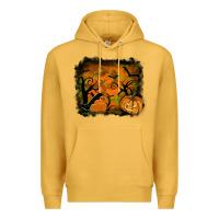 Mustard Halloween Background Premium Hoodie - RanaPortraitStore