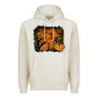 Oatmeal Heather Halloween Background Premium Hoodie - RanaPortraitStore