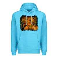 Ocean Blue Halloween Background Premium Hoodie - RanaPortraitStore