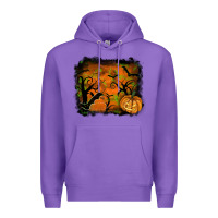 Purple Halloween Background Premium Hoodie - RanaPortraitStore